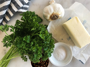 Compound Butter with Lemon, Garlic & Parsley