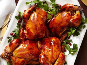 Cornish Game Hens with Garlic & Rosemary