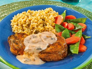 Herbed Pork Chops in Mushroom Sauce