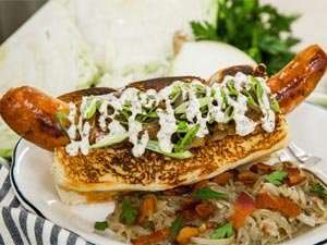 Oktoberwurst and Sauerkraut