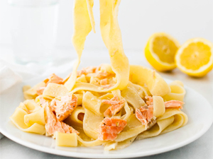 Lemon Pasta with Salmon