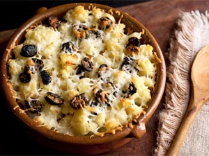 Sicilian Cauliflower and Black Olive Gratin