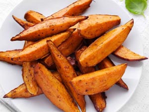 Oven-Roasted Sweet Potato Wedges
