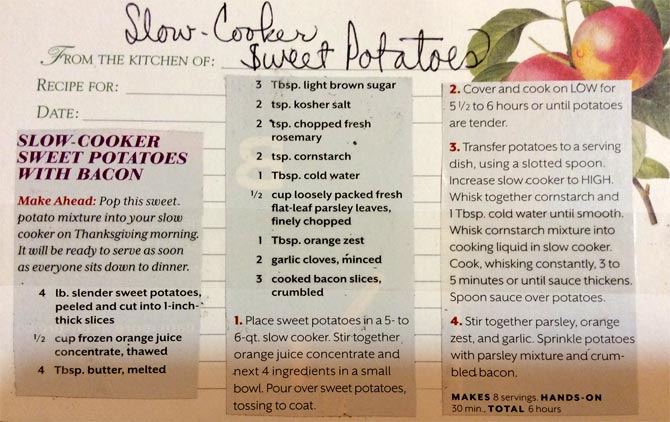 Slow Cooker Sweet Potatoes