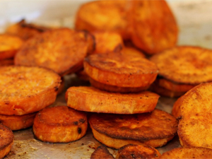 Panko Roasted Sweet Potato Rounds